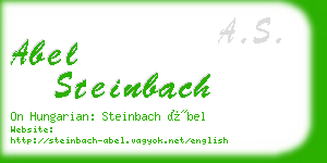 abel steinbach business card